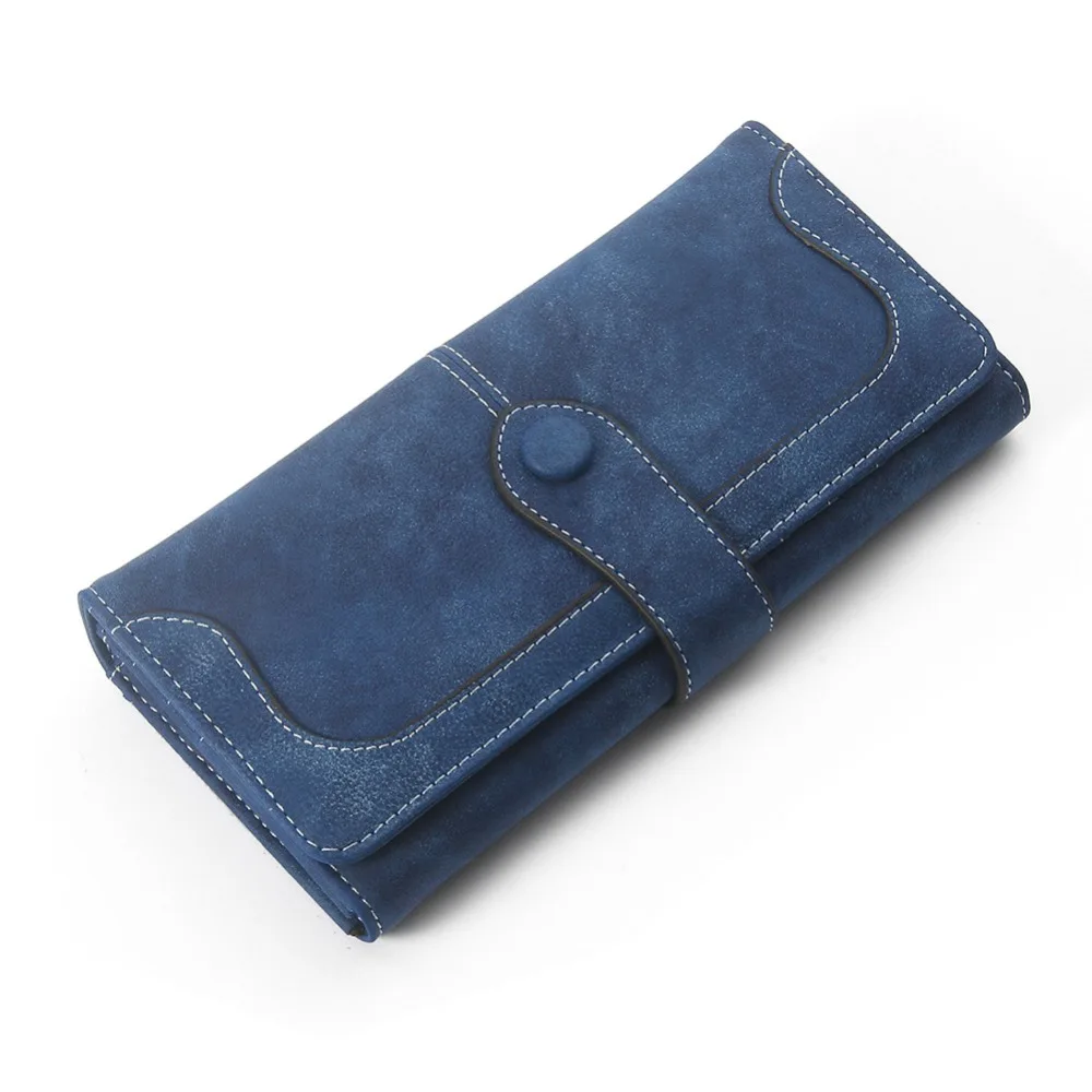 

Vintage Matte Color Women Wallet Female Long Purse Multiple Cards Holder Clutch Bags High Capacity Passport wallet