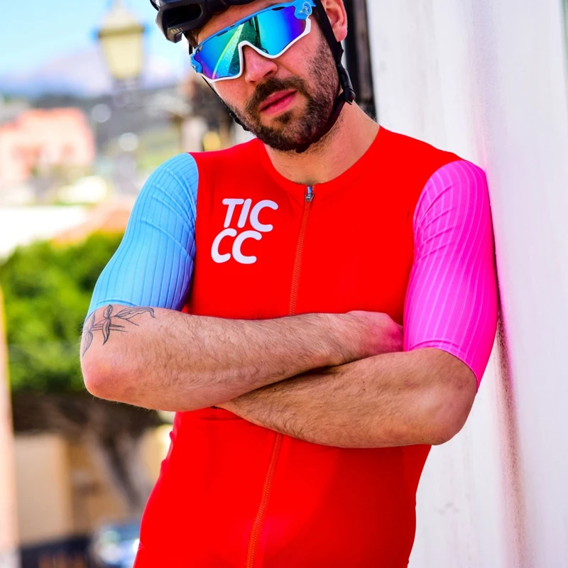 TICCC Pro Team летние велосипедные Джерси Мужская дышащая футболка с коротким рукавом