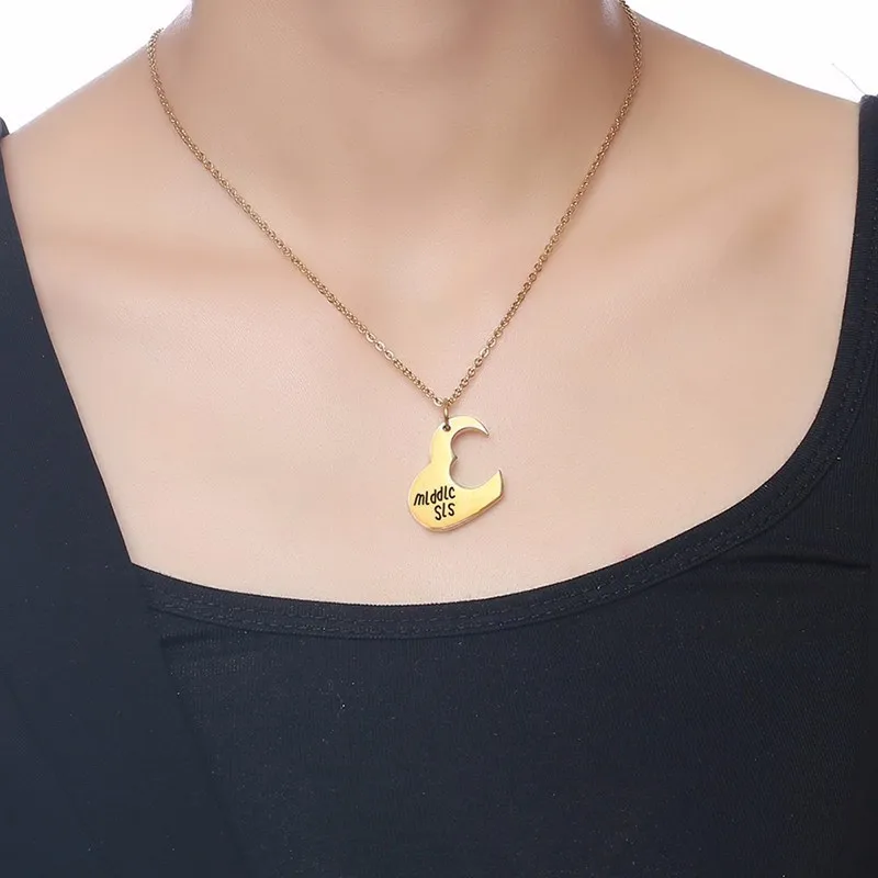 Набор из 3 предметов Vnox набор колье и сережек Forever золотистого цвета|sister necklace|necklace