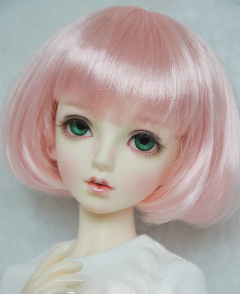 1/3 1/4 1/6 BJD парик Супер кукла короткий розовый прекрасный мохер для куклы