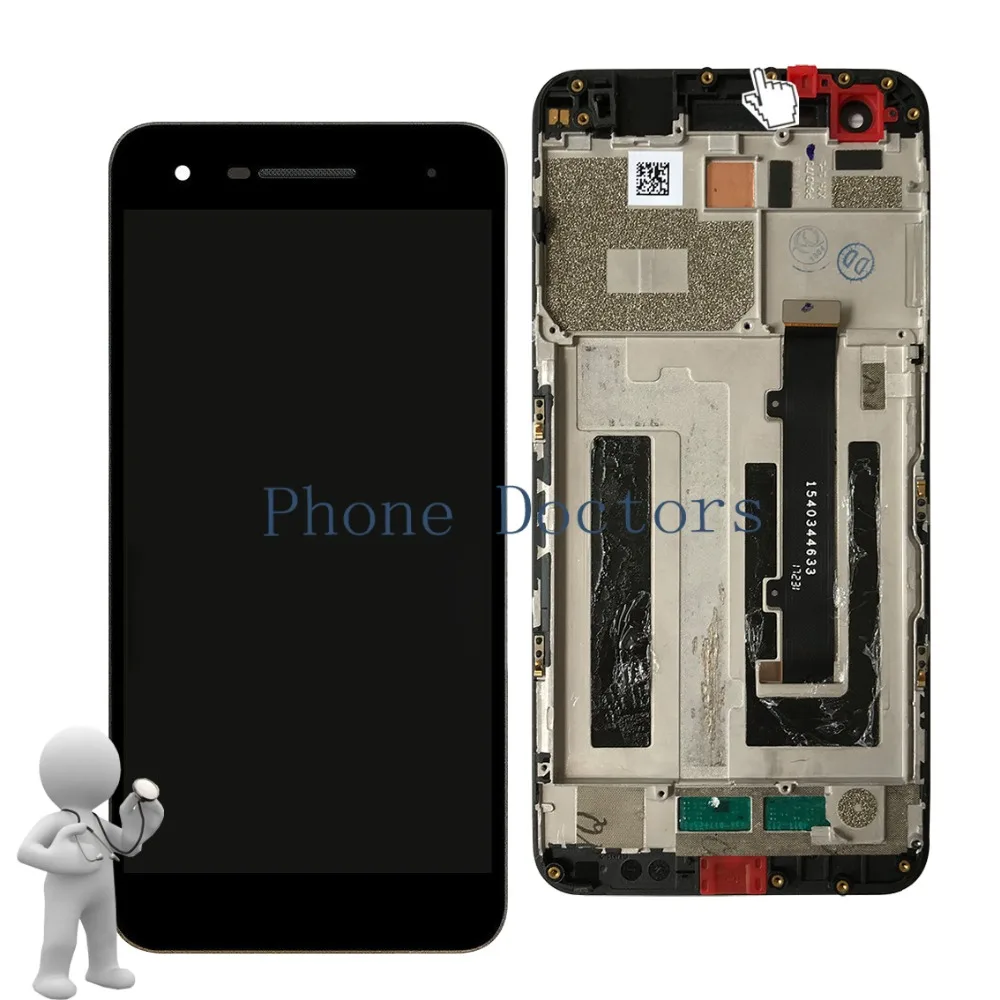 5 дюйма разрешение Full ЖК дисплей + Сенсорный экран Digitizer рамка в сборе для Vodafone VFD710