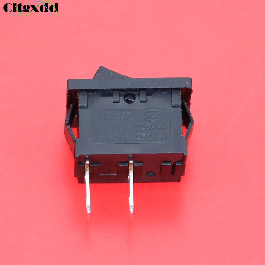 Cltgxdd 10 шт. кнопочный переключатель 11x17 мм SPST 2Pin 6A 250 В/10A 125 В KCD1 оснастка вкл/Выкл