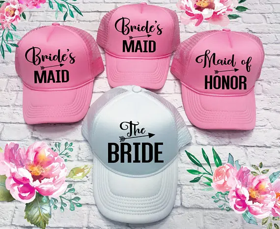 Персонализированные свадебные подружки невесты шляпки для Matron of honor сетчатый