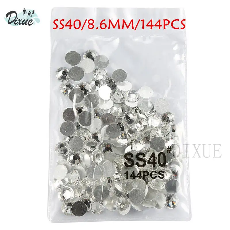 crystal SS40 Хрустальные SS3-ss10 Стразы для ногтей, Стразы для ногтей, 3D украшения ногтей, драгоценные камни 035 - Цвет: crystal SS40