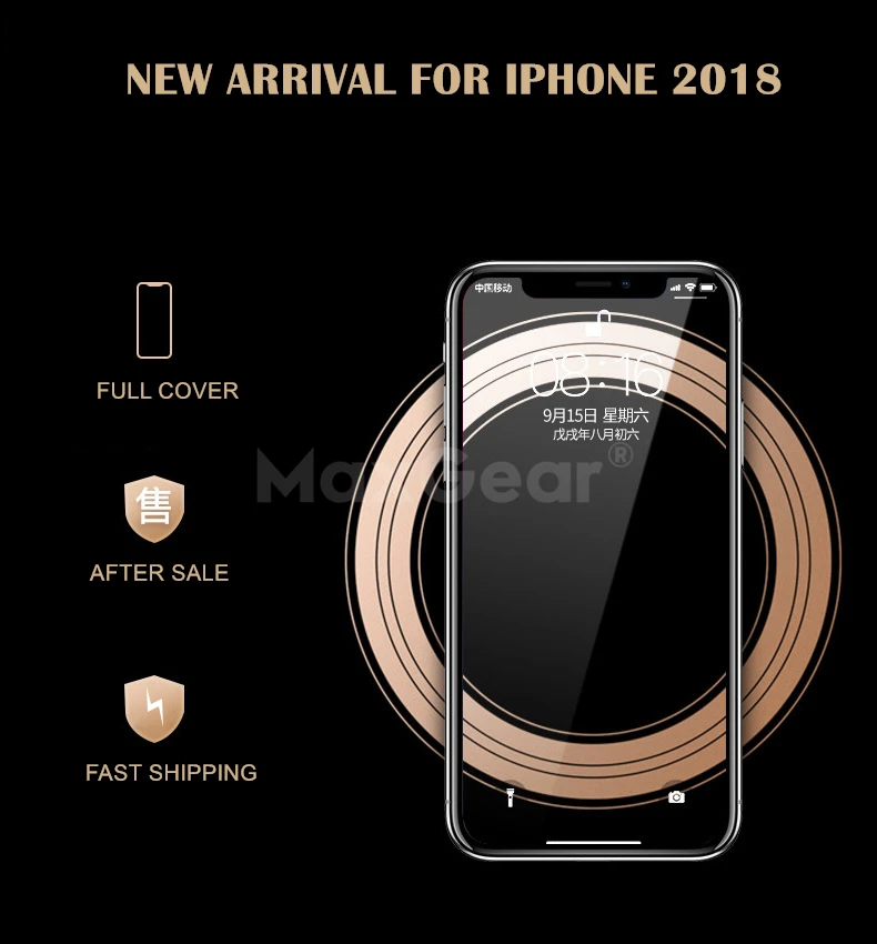 MaxGear закаленное стекло для iPhone XS полное покрытие защитное 9H Защита экрана Max XR X 6 7 8