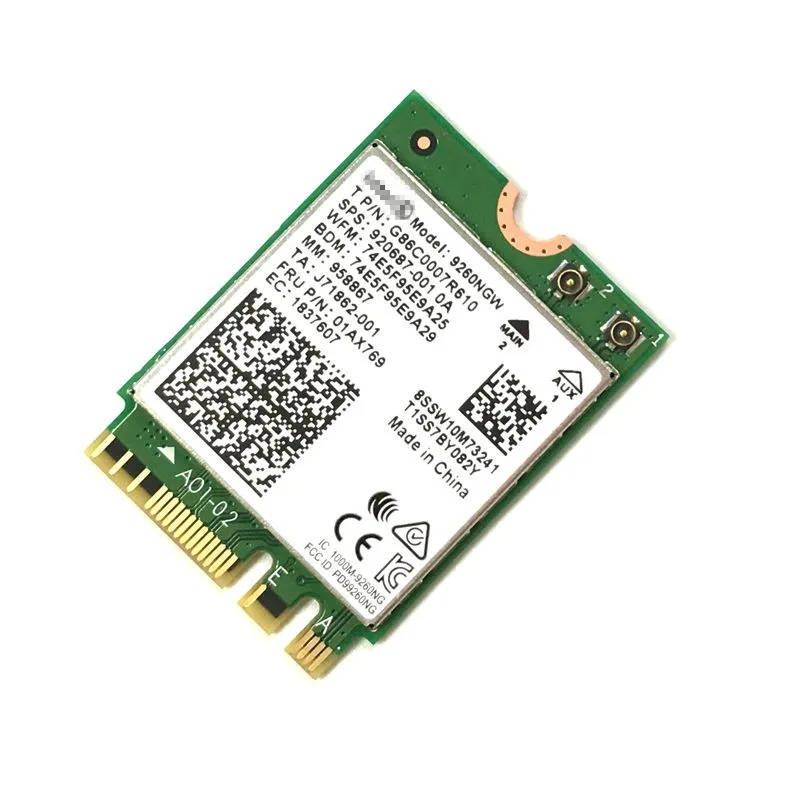 Двухдиапазонная Беспроводная AC 9260 для Intel 9260NGW NGFF 802.11ac MU MIMO 1730 Мбит/с 1 73 Гбит/с WiFi +