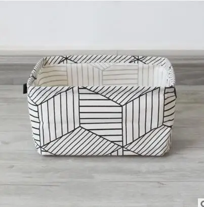 21x28x15cm Геометрическая графическая ткань украшение дома для стирки грязной одежды ведра для хранения коробка сумка Детская игрушка Хлопок бельевая корзина - Цвет: 21x28x15cm