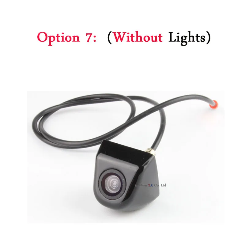 Option 7 Koorinwoo Беспроводная универсальная HD CCD Автомобильная камера заднего вида IP68 ночное видение 8 светодиодный инфракрасный свет резервный парктроник обратный - Название цвета: Option 7