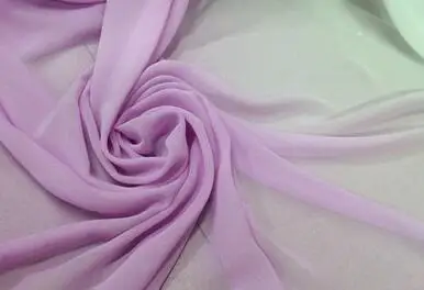 2 тон 100d шифоновая ткань градиент Tissu струящаяся вечернее платье ткань для свадебных платьев Tecido - Цвет: lt purple white