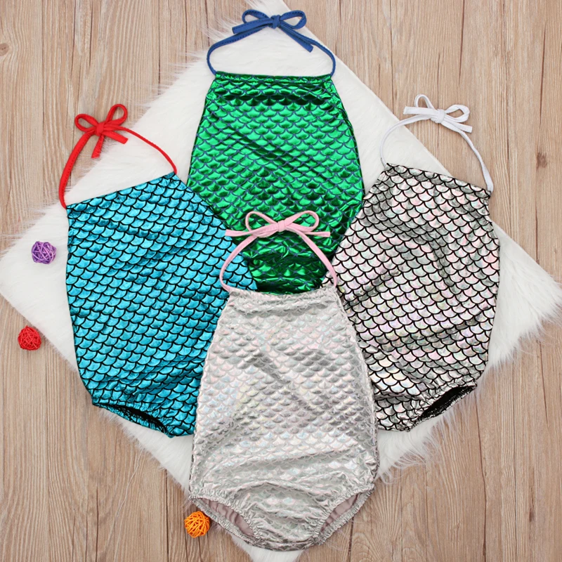 2018 новое летнее боди для маленьких девочек цветные весы с рыбками одежда