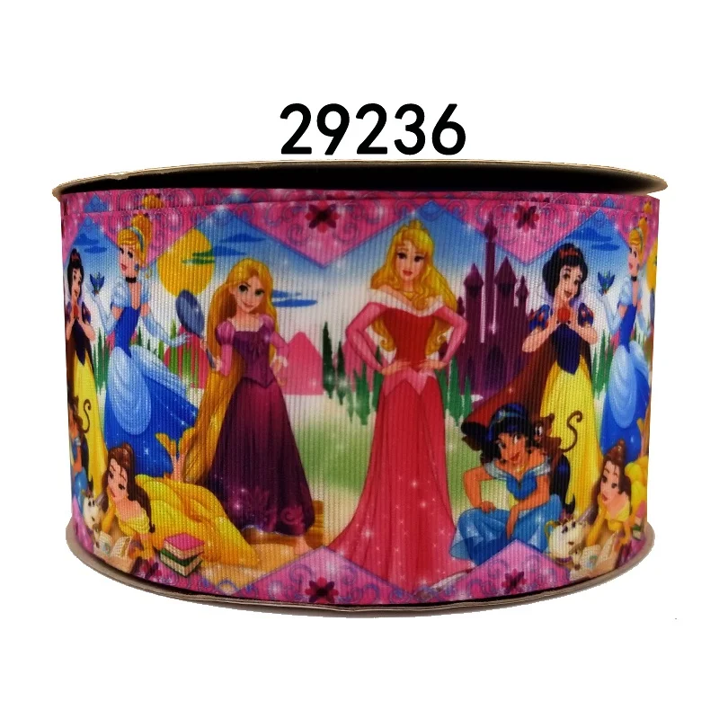 29236 50 ярдов мультфильм напечатанный grosgrain ленты 27987 - Цвет: 29236