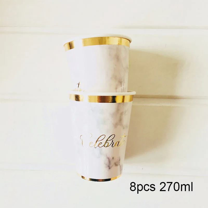 Набор одноразовой столовой посуды из белой фольги для празднования дня