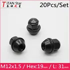 20 шт. шестигранные черные гайки для колес M12 x 1,5, liga abrir roda para FIESTA для ford FOCUS Turnier KA MONDEO C-MAX KUGA sonda