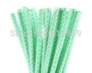 Бумажные соломинки с узором 25 шт./лот для дня рождения свадьбы Baby Shower
