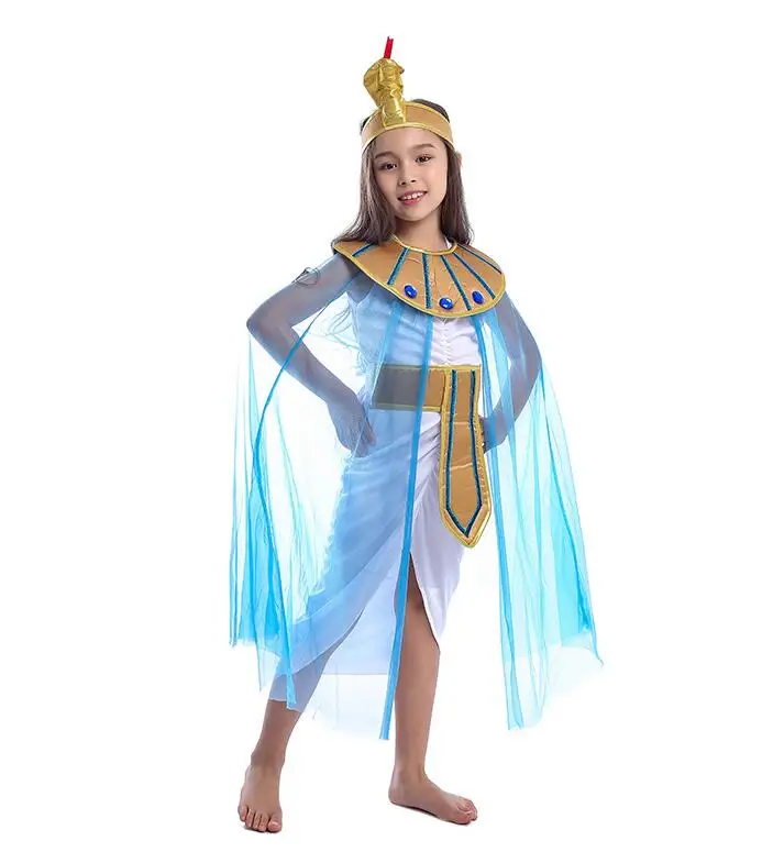Cleopatra Costume Костюмы на Хэллоуин для девочек; костюм принцессы из древнего египетского фараона Клеопатры; детская одежда для костюмированной вечеринки - Цвет: Cleopatra Costume