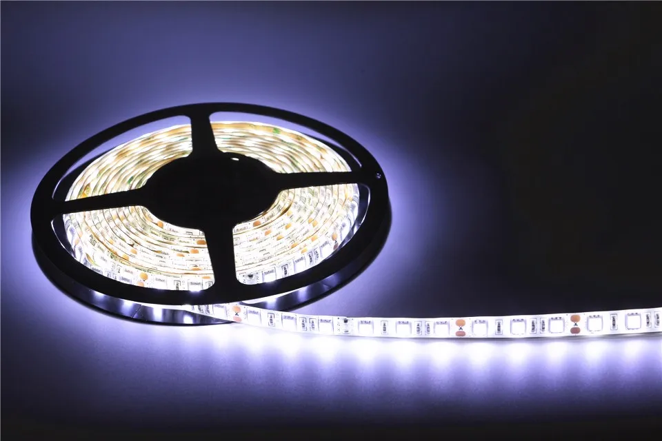 50/100/200/300/400/500 см DC12V 5050SMD 60 Светодиодный s/m Водонепроницаемая гибкая светодиодная лента светильник 6 Цвета выбрать домашний Декор светодиодный кран лента