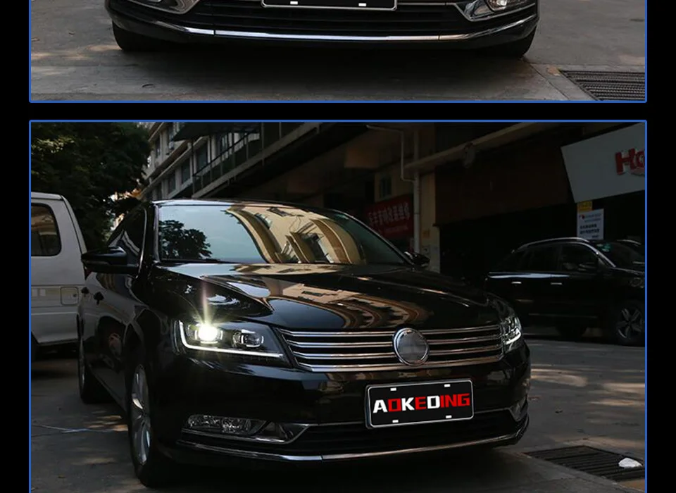 АКД настройки Автомобильные фары для Passat B7 Eur Версон светодиодные фары DRL ходовые огни Биксеноновая луча Противотуманные фары глаза ангела авто