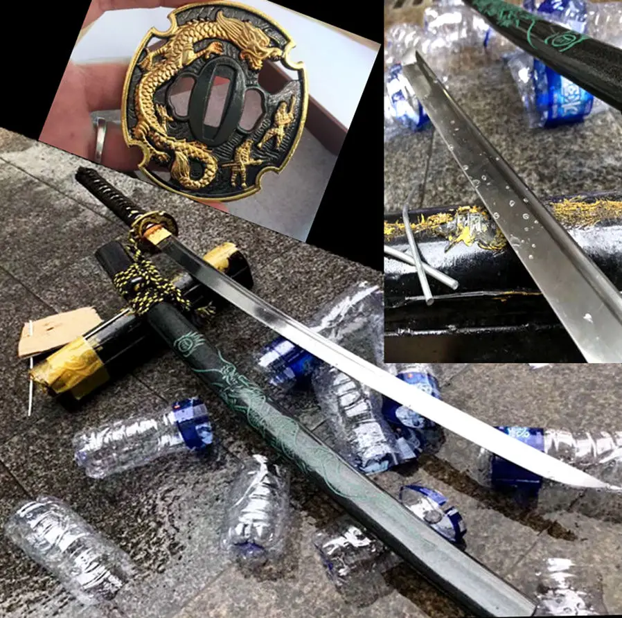 Боевой готовый Дракон тема японский самурайский меч острый катана 1095