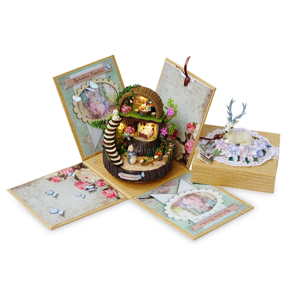 Кукольный домик мебель для детей 3D Деревянный кукольный подарки на день рождения