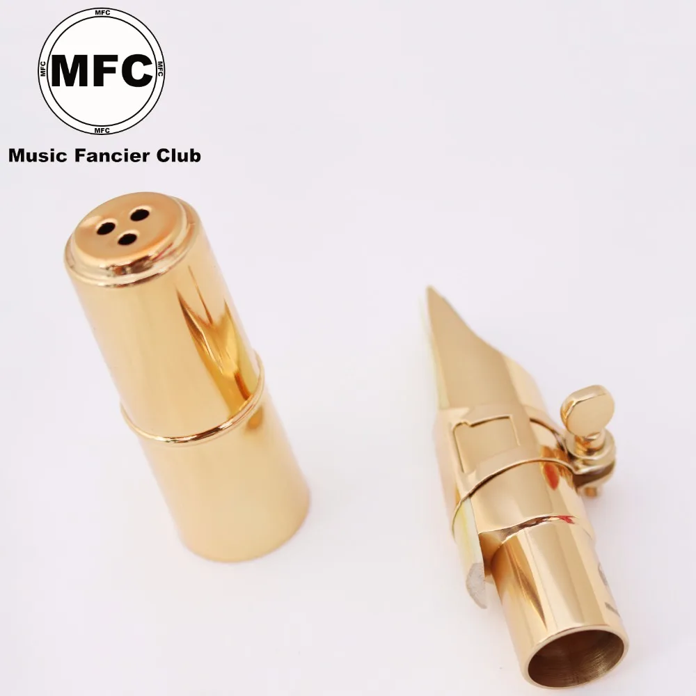 MFC тенор сопрано альт саксофон металлический мундштук электрофорез золотые Запчасти и аксессуары