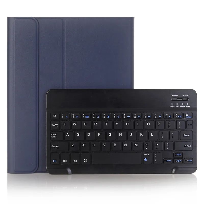 Blue Чехол с Bluetooth клавиатурой для ipad 9,7, держатель карандаша, умный кожаный чехол для ipad 9,7 /Pro 9,7 Air2/Air чехол для ipad 5 6 - Цвет: Blue
