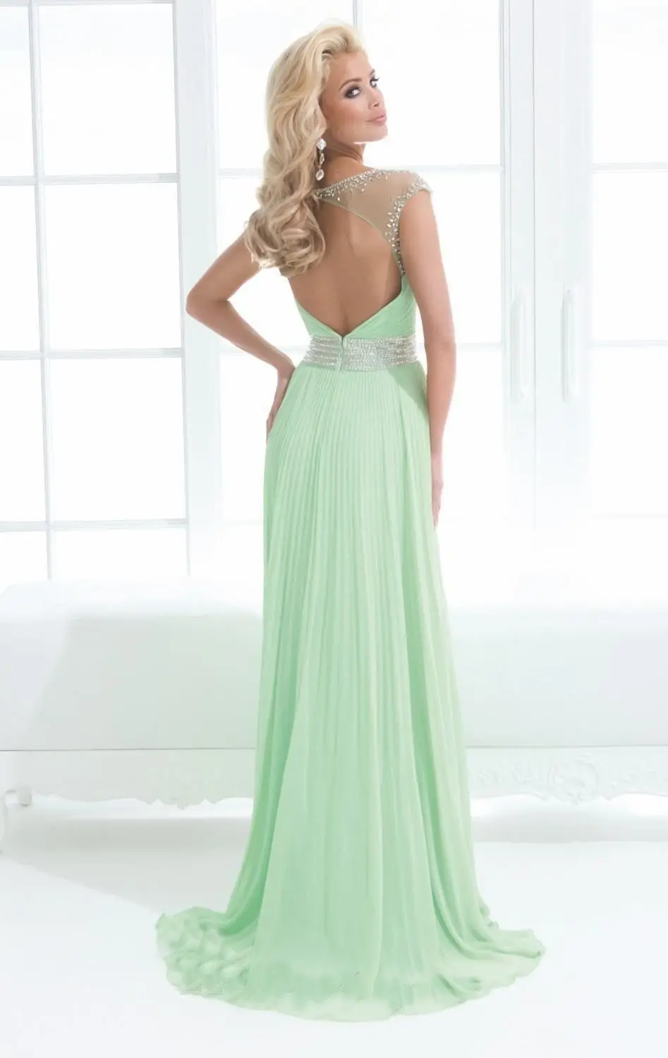 New 2014 Handmade Free Shipping Long Chiffon Evening Dress Custom All Size2-18+++ | Свадьбы и торжества