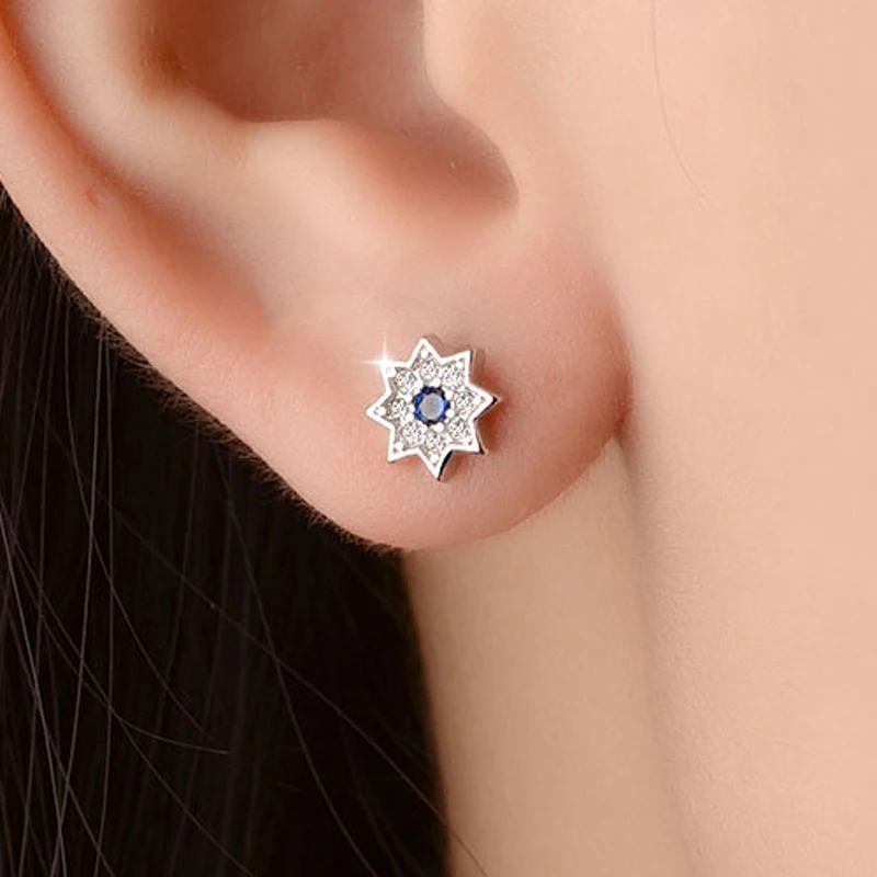 Женские серьги EFOX модные длинные серьги-пусеты с австрийскими кристаллами |