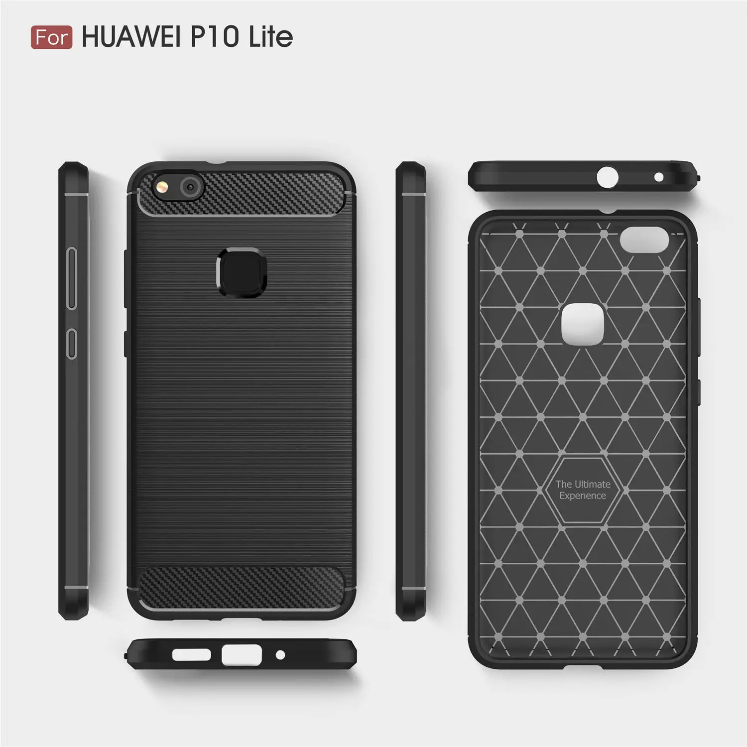 Углерода Волокна Мягкие TPU Рисование чехол для Huawei P10 Lite G10 WAS-TL10 телефон Чехлы