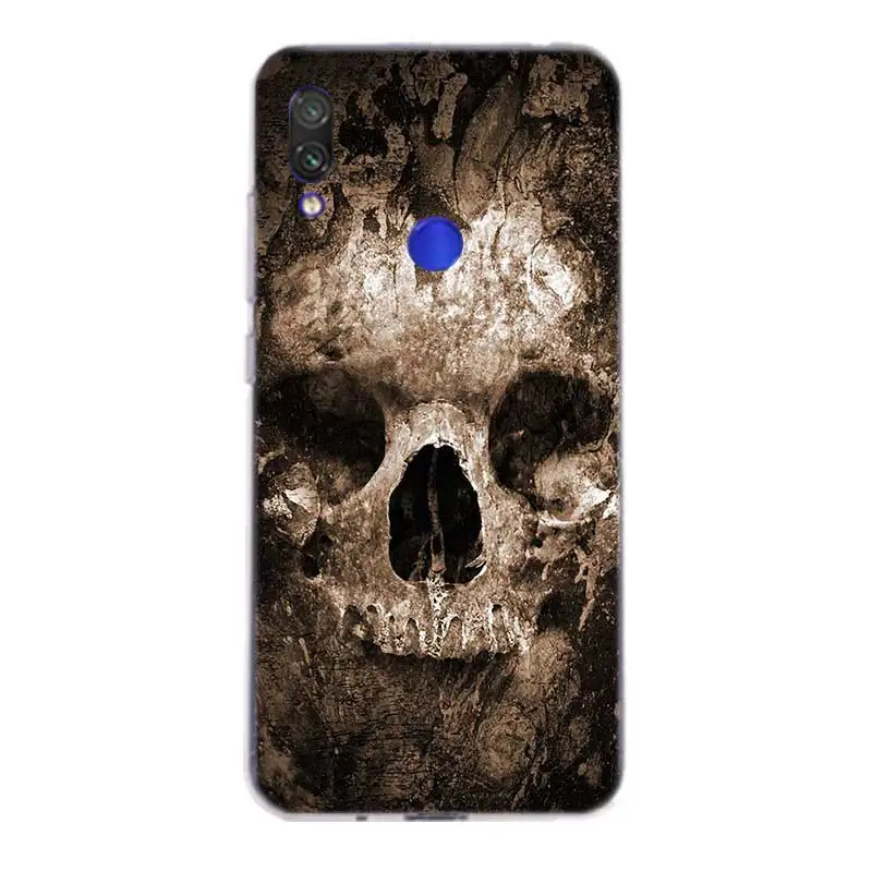 Силиконовый чехол Super Skull для Xiaomi Redmi Y3 S2 Y2 Note 7 6 5 Pro 4 4X 5A 6A Pocophone F1 Mi 8 A2 lite 9 A1 |
