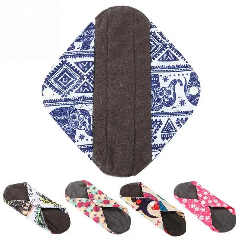 1 шт. многоразовые менструальные прокладки из бамбукового угля|Товары для