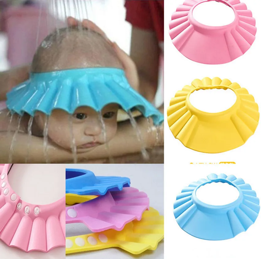 

Adjustable Safe Soft Baby Shampoo Shower Cap Baby Care Bath Protection For Baby