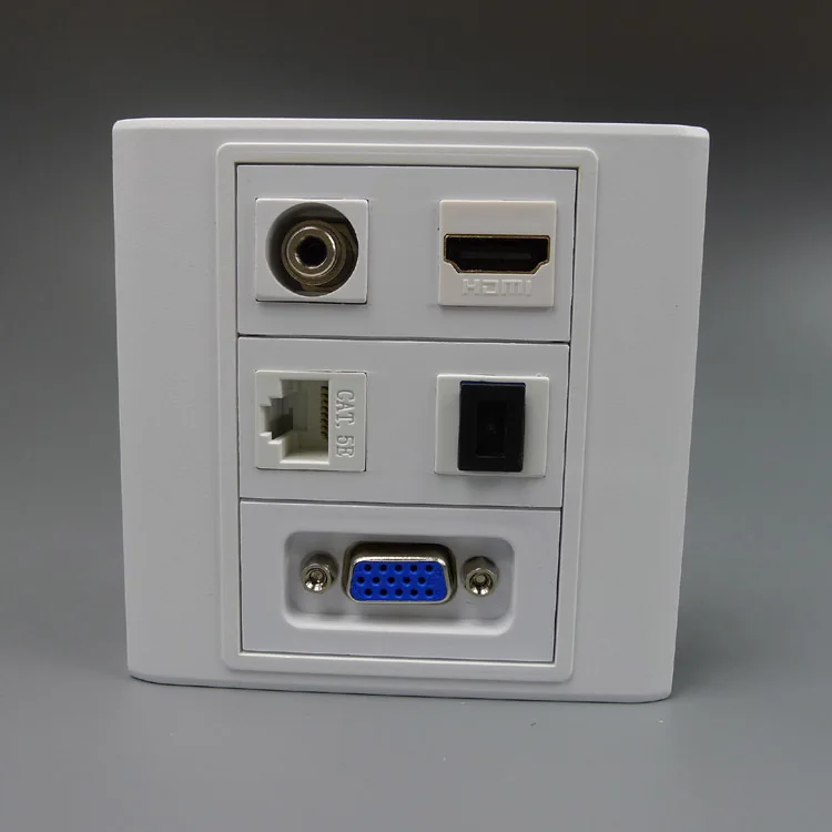 Клиентский дизайн vga hdmi SC волокно аудио 3 5 мм настенная пластина rj45|rj45 wall plate|wall