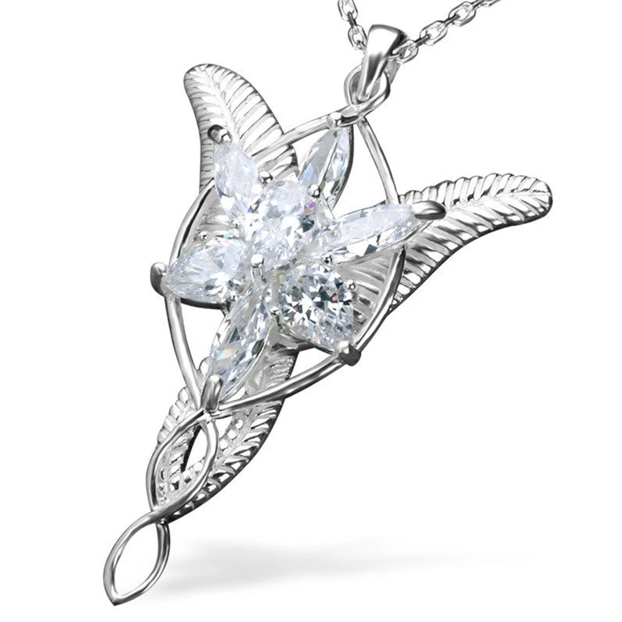 LOTR Arwen Evenstar S925 серебряная подвеска ожерелье Elf Nekclace серебряные ювелирные изделия