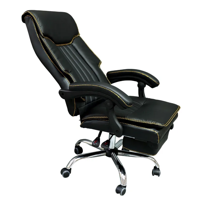 Роскошь босс стул дома ровная скамейка удлиняется ноги офисное кожаное кресло |