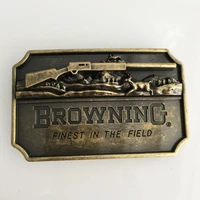 retail new browning hunting belt buckle with bronze metal cowboy belt head woman man jeans jewelry accessories fit 4cm wide belt