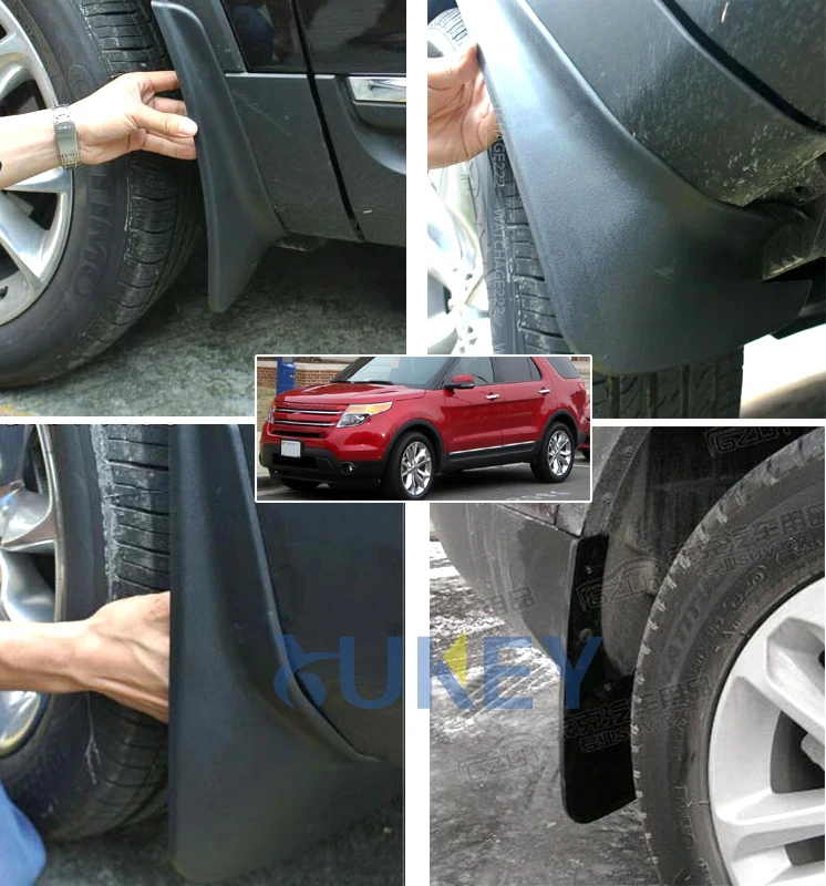Набор литых брызговиков для Ford Explorer 2011- пятое поколение брызговиков Брызговики крыло брызговиков Передние Задние