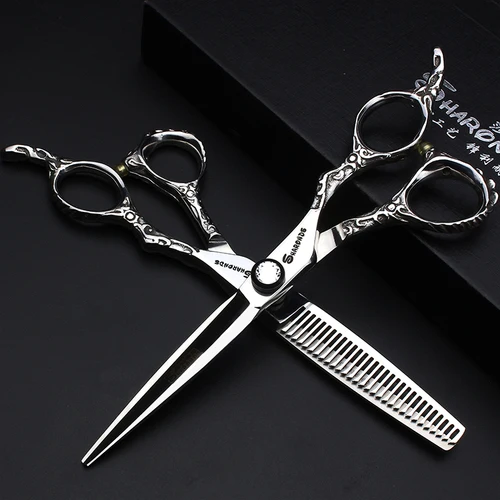 Right 6 inch 2PC Подвеска ножницы для волос профессиональные 6,0 5,5 7 дюймов 440c Япония сталь правая левая рука истончение Tesoura ножницы для волос - Цвет: Right 6 inch 2PC