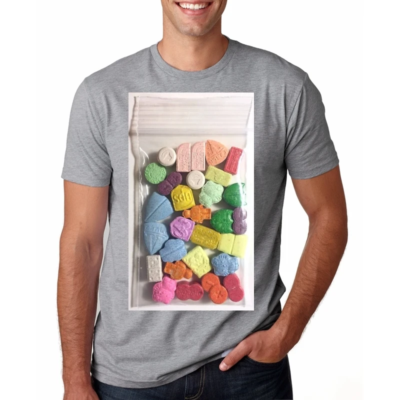 80 х Rave Music футболка экстази таблетки XTC Cocaines Drugs мужские футболки camisetas masculino 90 s личность футболка homme Топы