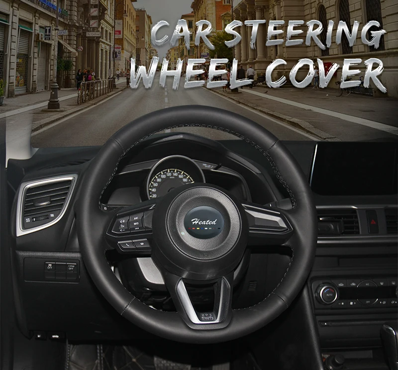 Наппа Оплетка на руль чехол для Mazda 3 Axela Mazda 6 Atenza CX-5 CX5 Mazda CX-9 чехол на руль для мазда 6