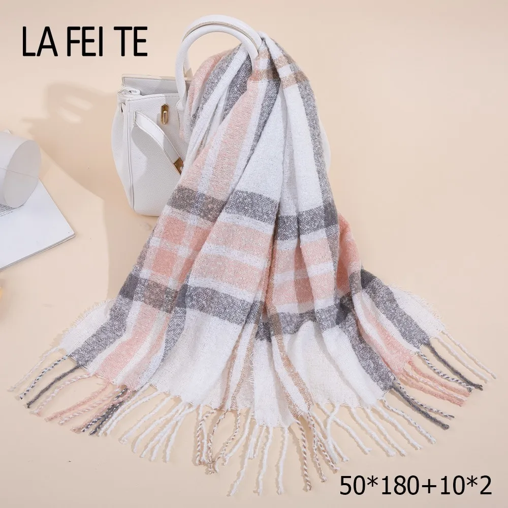 Кашемировый зимний шарф Женские палантины шаль Foulard Femme Шея Пашмина хлопок шерсть
