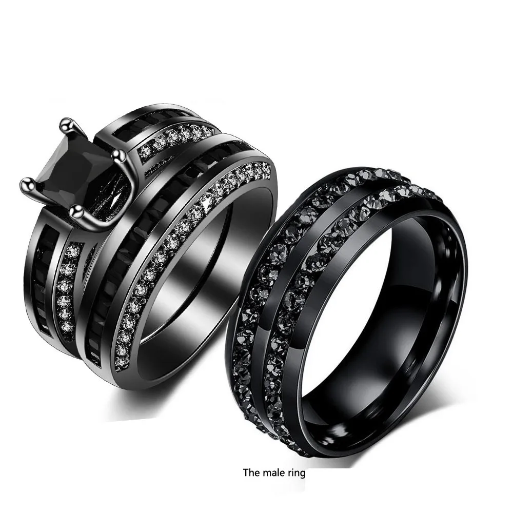 Новинка 2017 Лидер продаж парные модные ювелирные изделия 10 карат Черное золото