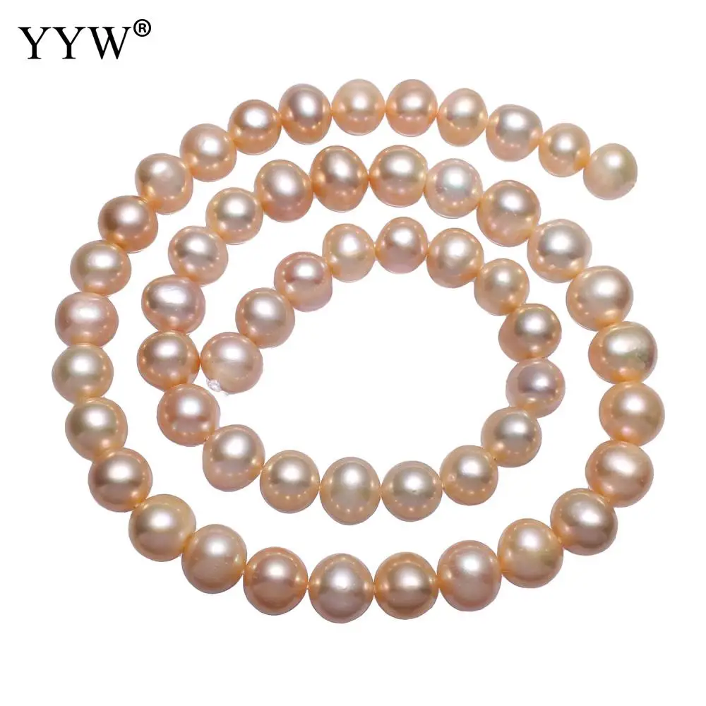 

Cultured Potato Freshwater Pearl Beads natural pink 8-9mm Approx 0.8mm Sold Per Approx 15 Inch Strand