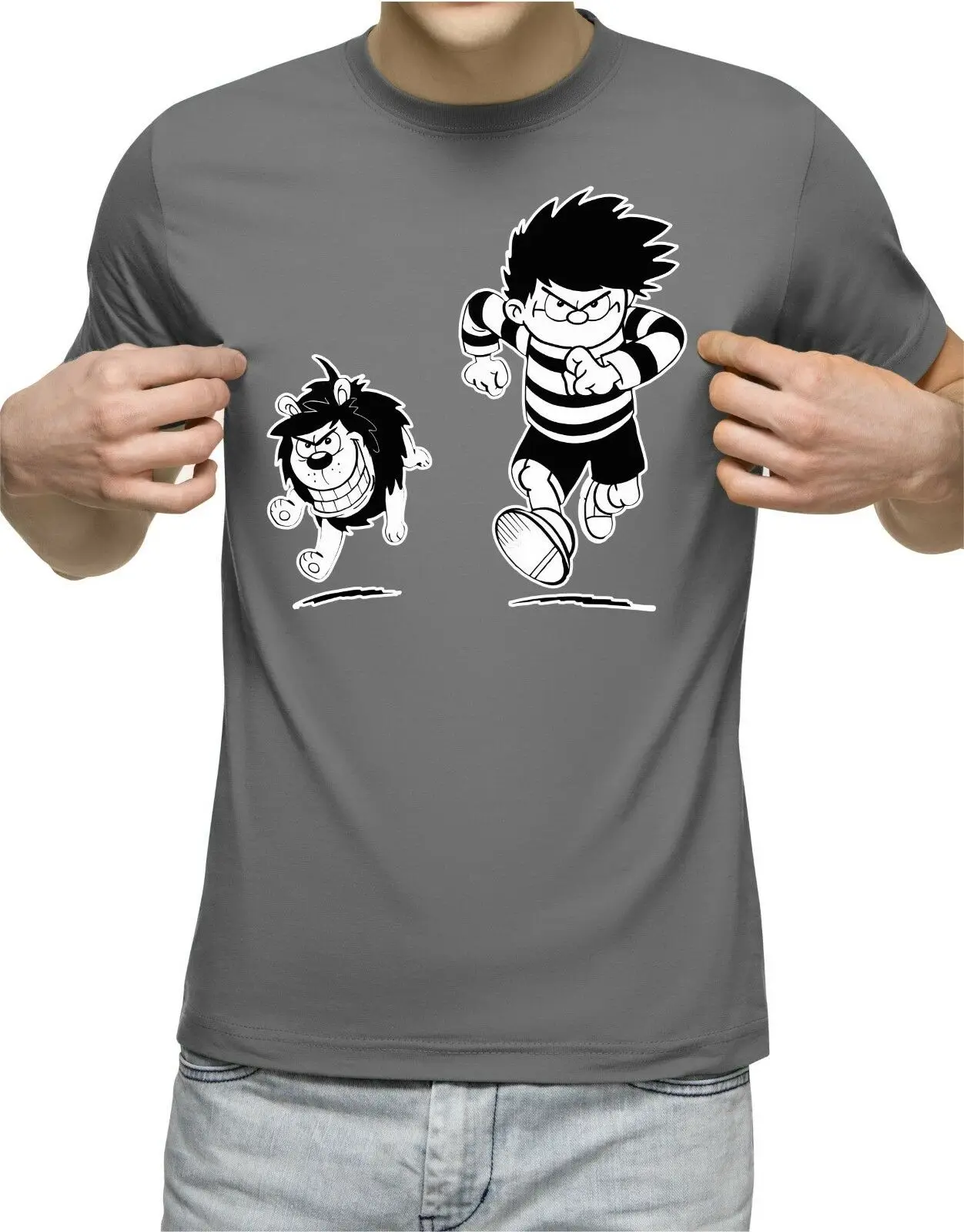 Футболка Dennis the menace ретро комиксы uk gnasher cool 50 s 60 70 80 90 s|Мужские футболки| |