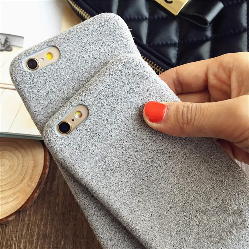 Fluffy Ultra-Thin For Iphone 66S 6P78 8P X Xs Xr Xsma Suede Soft Shell Simple Phone Case |