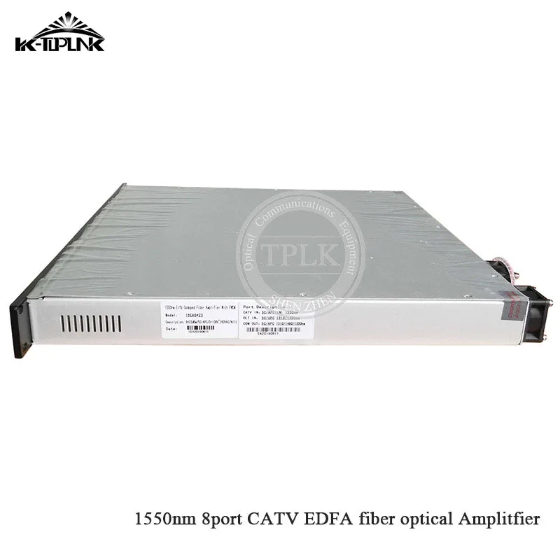Горячая 1U 1550nm 8port* 21dbm CATV EDFA 1550nm, без WDM sc/apc, sc/upc высокомощный оптоволоконный усилитель настраиваемый