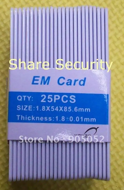 Манго хорошего качества бесконтактная EM толстая карта 125 кГц./ ID 1 8 мм |