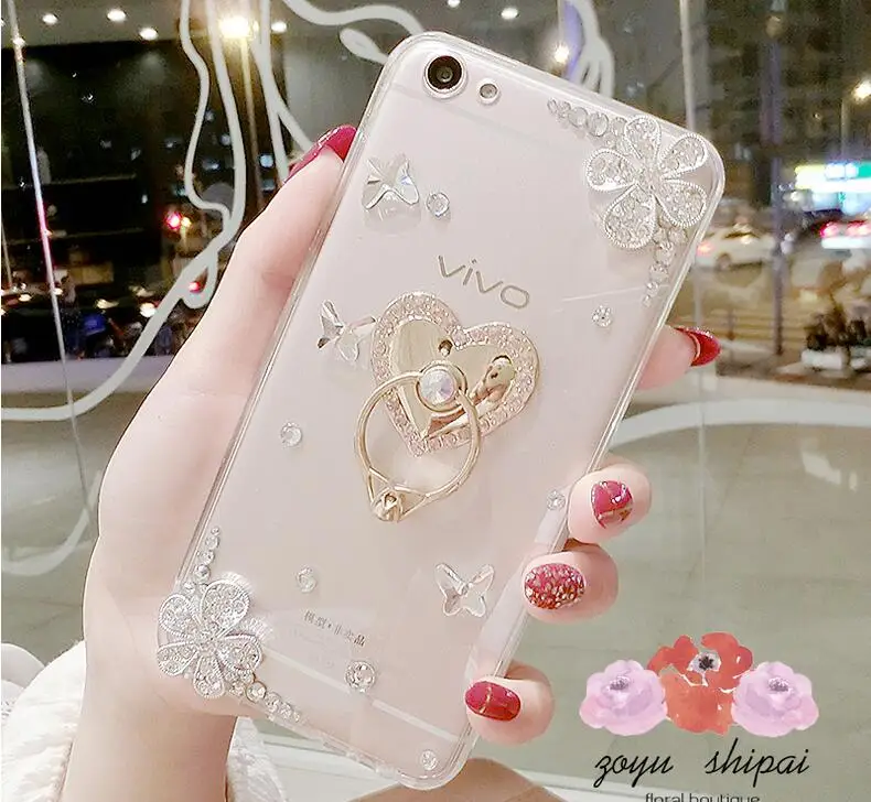 Подставка со стразами чехол Diamond Flower крышка для OPPO R7 R7S R9 R9S R11 R11s R15 плюс A37 A39 A57 A59 a71