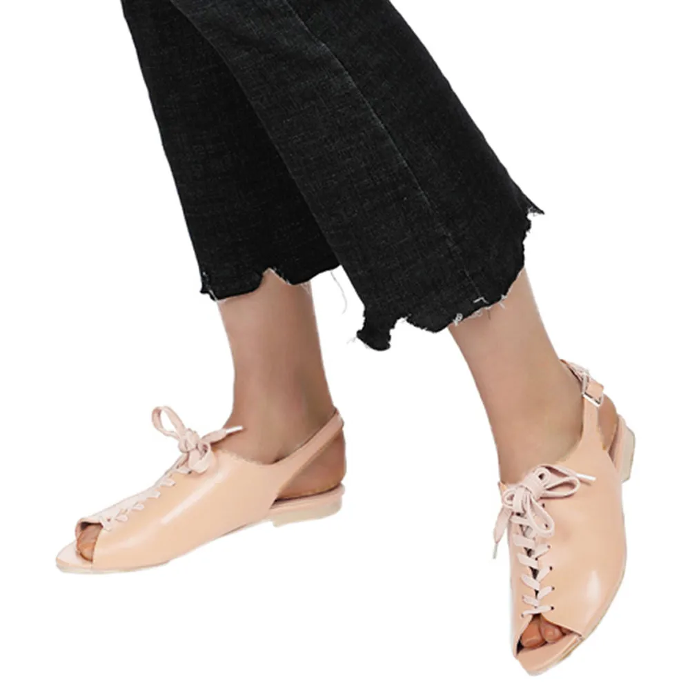 Sapatos femininos Модные женские летние пляжные сандалии с круглым носком и открытым на