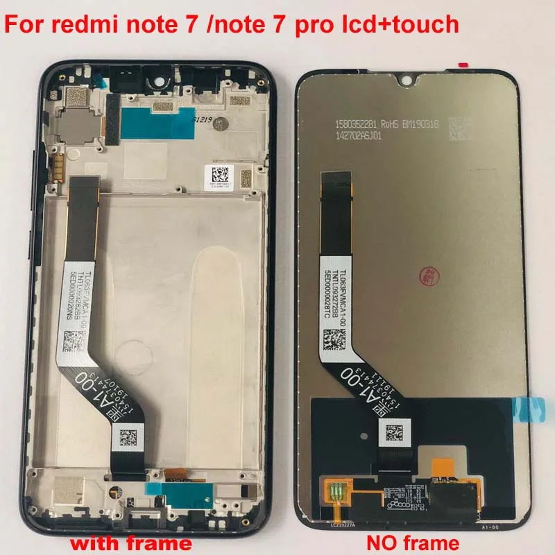 100% оригинал для Xiaomi Redmi Note 7 ЖК-дисплей сенсорный экран дигитайзер сборка Note7 10