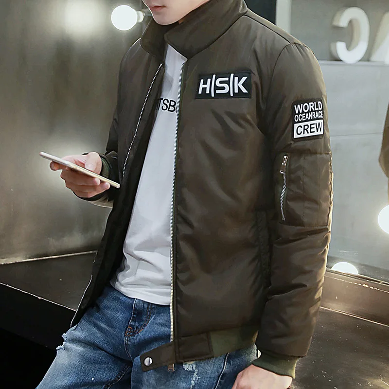 Stylein Мужчины Зимняя Куртка Бомбардировщика Пальто Повседневная Бейсбол Молния